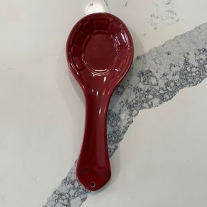 Longaberger paprika pottery spoon rest